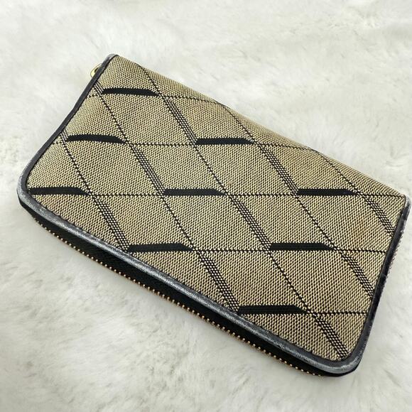 Fossil Sydney Fab Zip‎ Clutch Wallet Grey Black GOOD / FAIR Condition - Picture 3 of 6